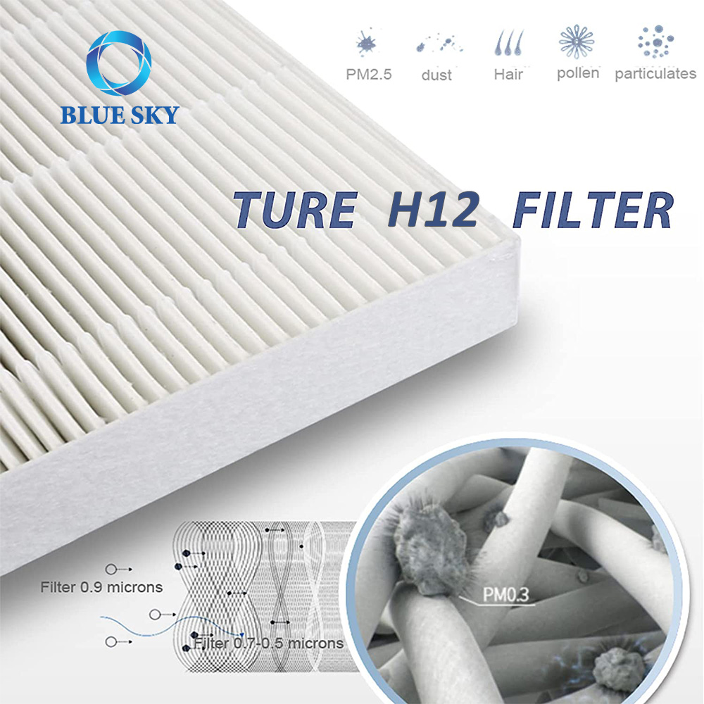 Activated Carbon Filter and H12 Purifier Filter X Set Replacement for Winix ZERO Tower XQ Air Purifier 1712-0089-01-0101-02