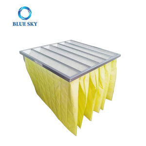 592*592*525mm Synthetic Fiber F7 Pocket Air Conditioning Filter Bags