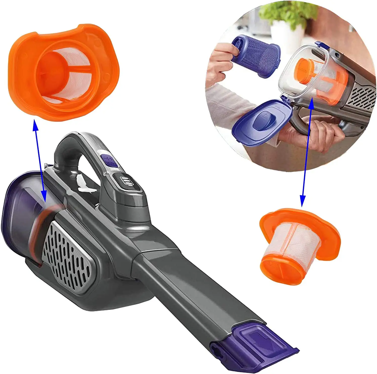 HHVKF10 Dust buster Filters Replacement for Black & Decker Vacuum