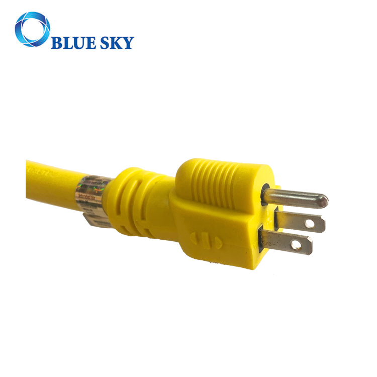 Transparent Connector 60 Cm Yellow Extension Electric Power Cord Cable for Vacuum Cleaners