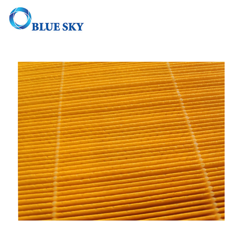 Customized Yellow Wood Pulp Paper Material Panel Filter For Air