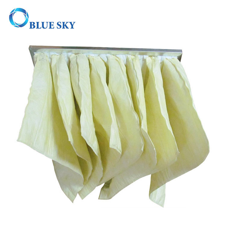 592*592*525mm Synthetic Fiber F7 Pocket Air Conditioning Filter Bags